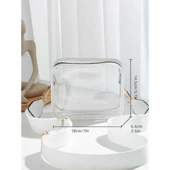 Clear Handbag, Stadium Approved, Concert Clear Crossbody Bag - Picture 3 of 6